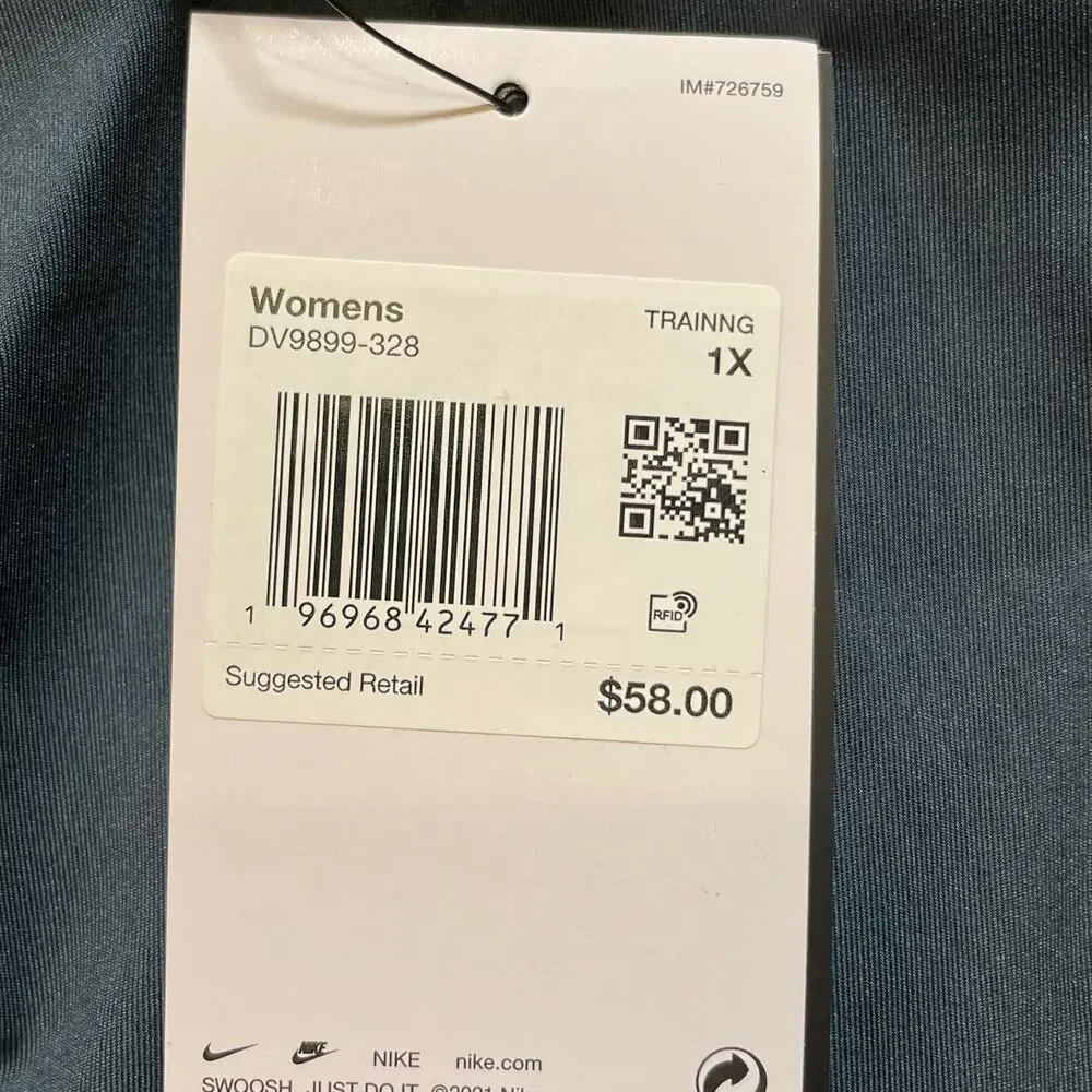 Nike Mid Support Padded Sports Bra Tank Top Deep Jungle 1X,runs big see below